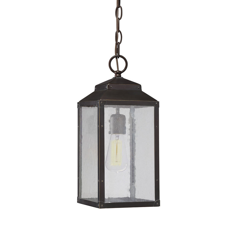 Savoy House 5-342-213 One Light Hanging Lantern, English Bronze w/ Gold Finish LightingWellCo