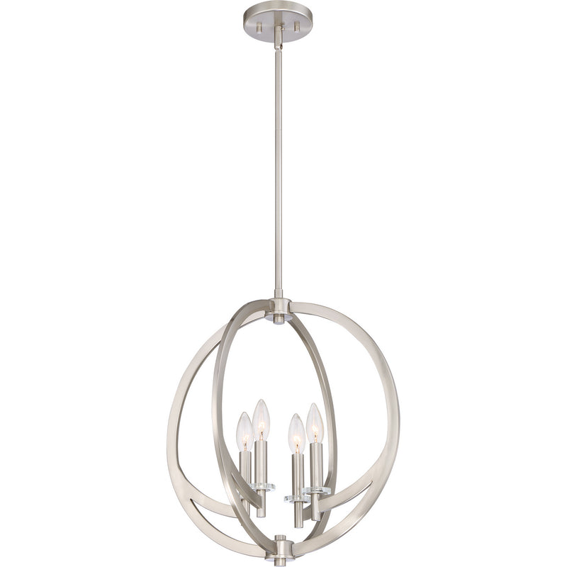 Quoizel ON2818BN Four Light Pendant, Brushed Nickel Finish - LightingWellCo