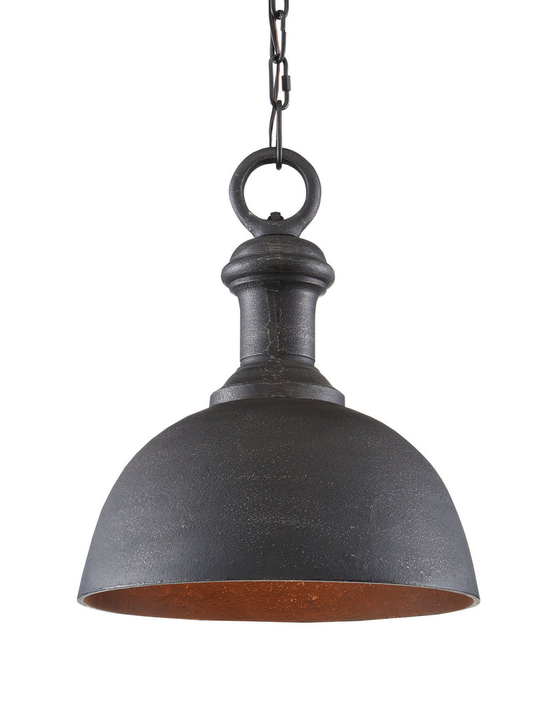 Currey and Company 9405 One Light Pendant, Antique Charcoal Finish-LightingWellCo