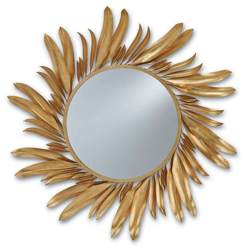 Currey and Company 1108 Mirror, Contemporary Gold Leaf/Mirror Finish - LightingWellCo