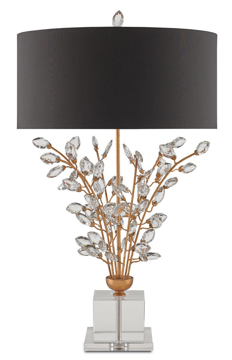 Currey and Company 6983 Two Light Table Lamp, Chinois Gold Leaf Finish-LightingWellCo