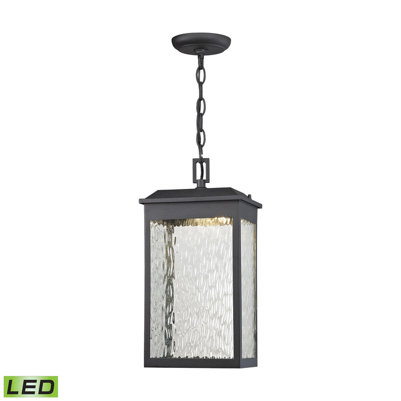 ELK Home 45203/LED LED Outdoor Pendant, Textured Matte Black Finish - At LightingWellCo