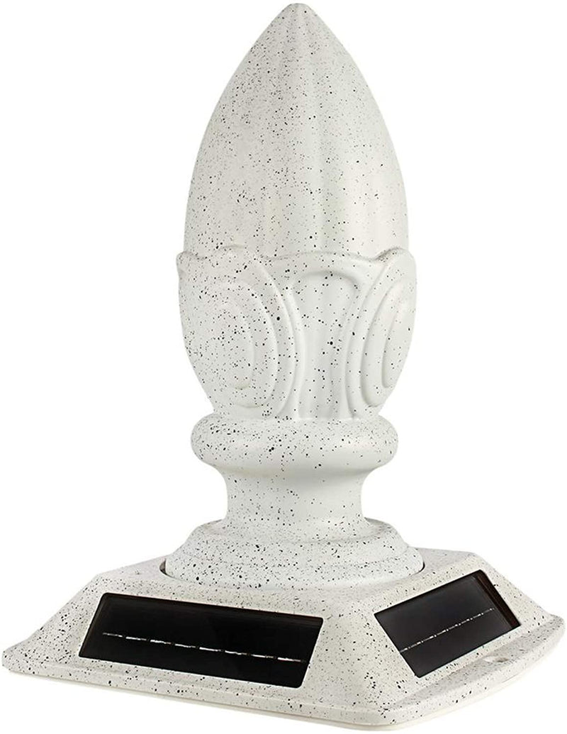 Gama Sonic GS-138 Acorn Finial Solar Light - speckled grey - LightingWellCo