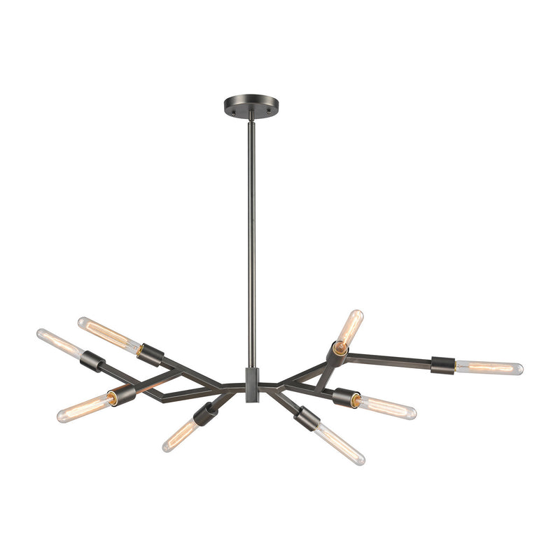 ELK Home 11857/8 Eight Light Chandelier, Dark Graphite Finish-LightingWellCo