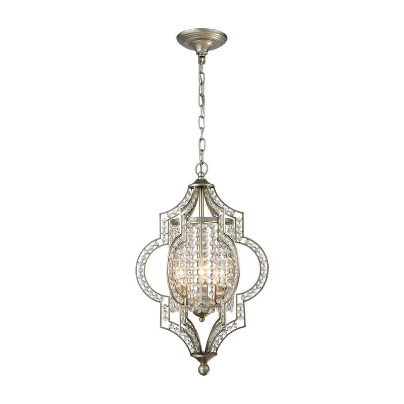 ELK Home 16270/3 Three Light Chandelier, Aged Silver Finish - At LightingWellCo