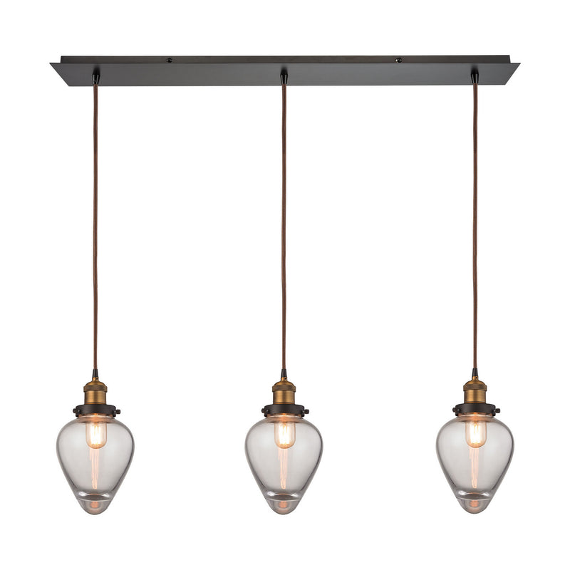 ELK Home 16325/3LP Three Light Pendant, Antique Brass Finish-LightingWellCo