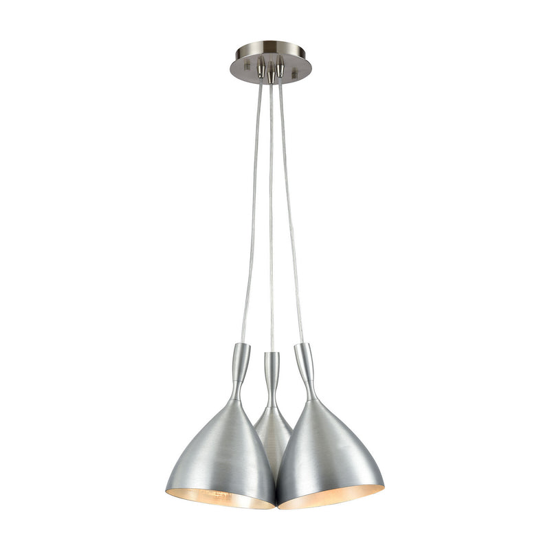 ELK Home 17042/3SR Three Light Pendant, Satin Nickel Finish - At LightingWellCo