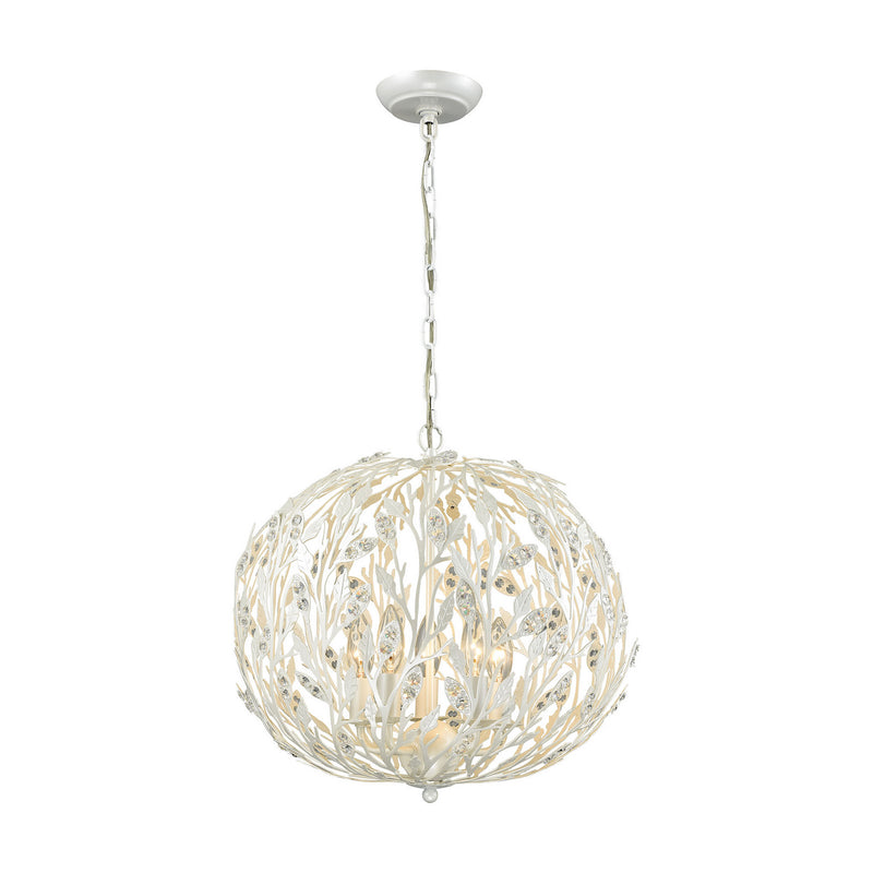 ELK Home 18185/5 Five Light Chandelier, Pearl White Finish - At LightingWellCo