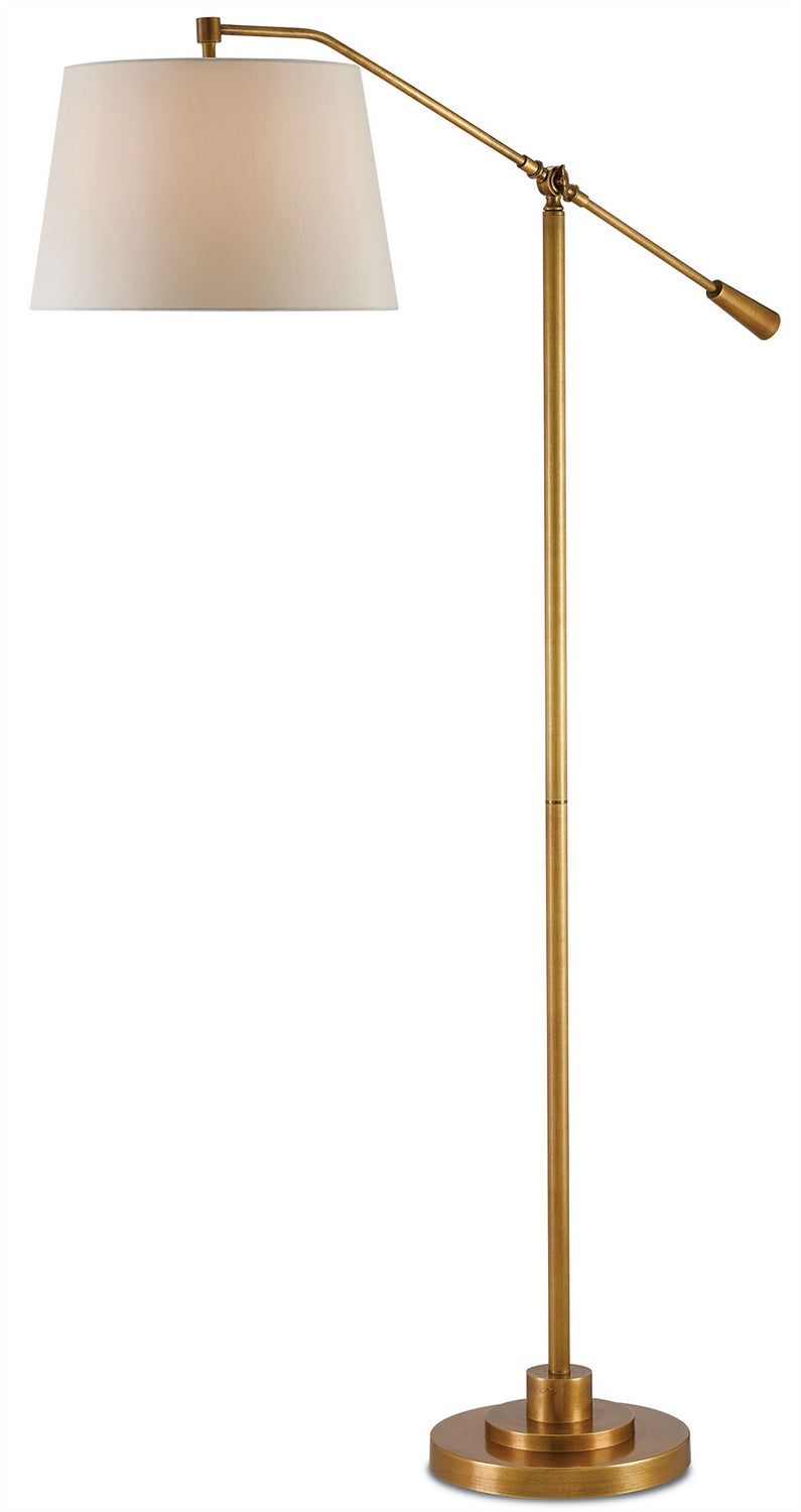 Currey and Company 8000-0002 One Light Floor Lamp, Antique Brass Finish - LightingWellCo