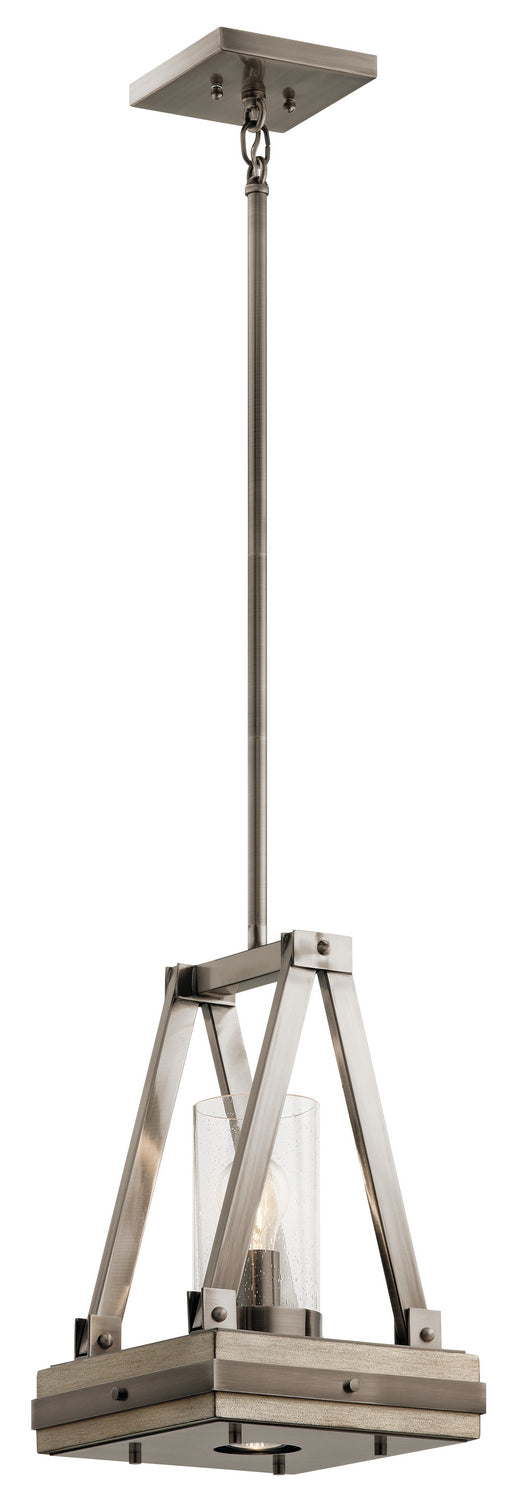 Kichler 43435CLP One Light Pendant, Classic Pewter Finish - LightingWellCo