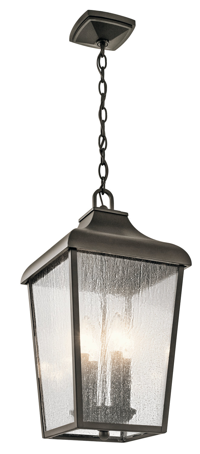 Kichler 49740OZ Four Light Outdoor Pendant, Olde Bronze Finish - LightingWellCo