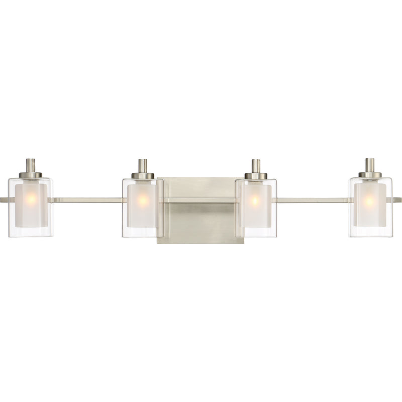 Quoizel KLT8604BNLED Four Light Bath Fixture, Brushed Nickel Finish - LightingWellCo