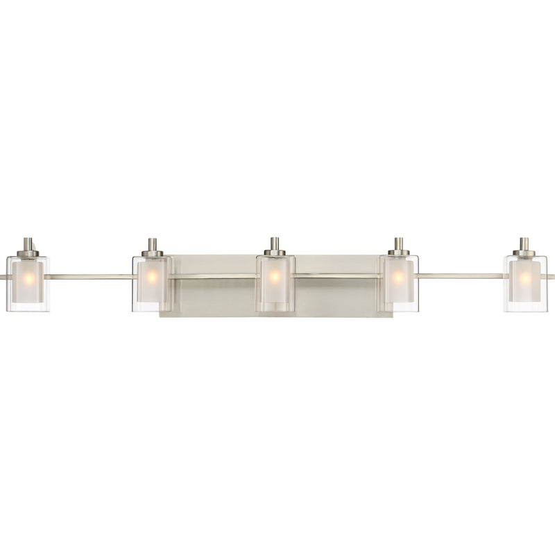 Quoizel KLT8605BNLED Five Light Bath Fixture, Brushed Nickel Finish - LightingWellCo