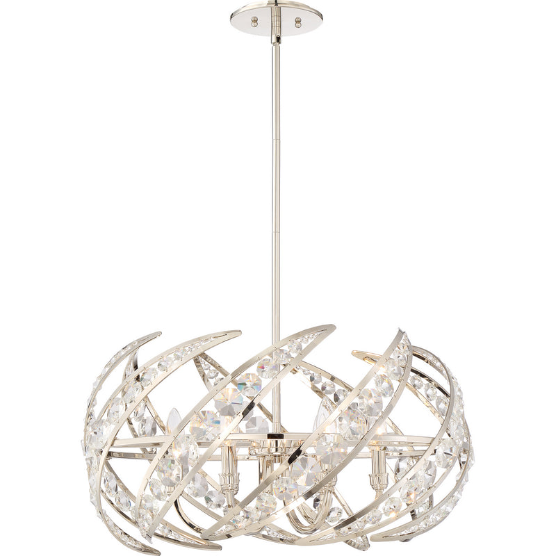 Quoizel PCCN2824PK Six Light Pendant, Polished Nickel Finish - LightingWellCo