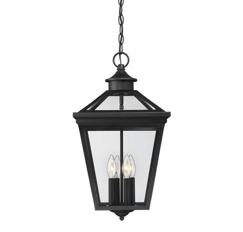 Savoy House 5-145-BK Four Light Outdoor Hanging Lantern, Black Finish LightingWellCo