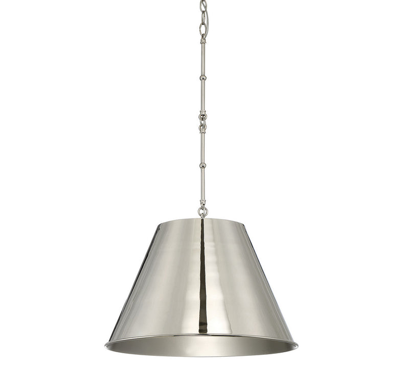 Savoy House Alden 7-131-1-109 One Light Pendant, Polished Nickel Finish - LightingWellCo