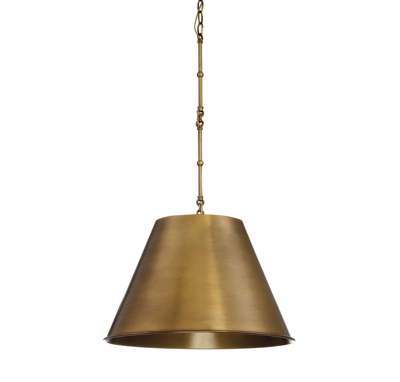 Savoy House Alden 7-131-1-322 One Light Pendant, Warm Brass Finish - LightingWellCo