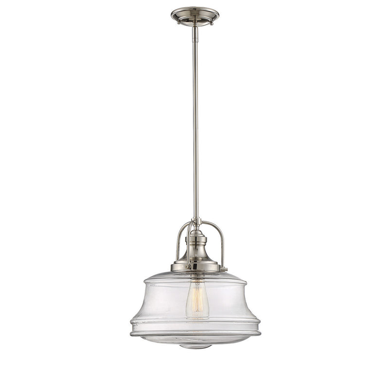 Savoy House Garvey 7-5012-1-109 One Light Pendant, Polished Nickel Finish - LightingWellCo