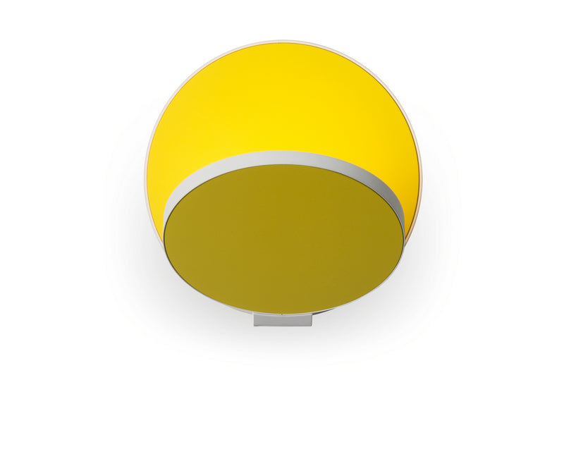 Koncept GRW-S-MWT-MYW-PI LED Wall Sconce, Matte White, Matte Yellow Finish - LightingWellCo