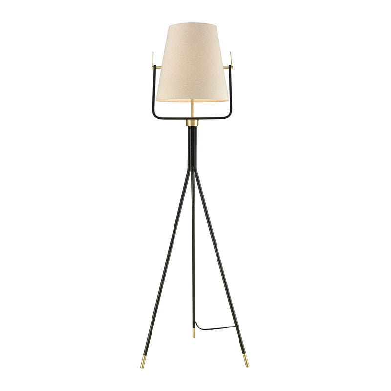 ELK Home D3367 One Light Floor Lamp, Black, Brass, Brass Finish - At LightingWellCo