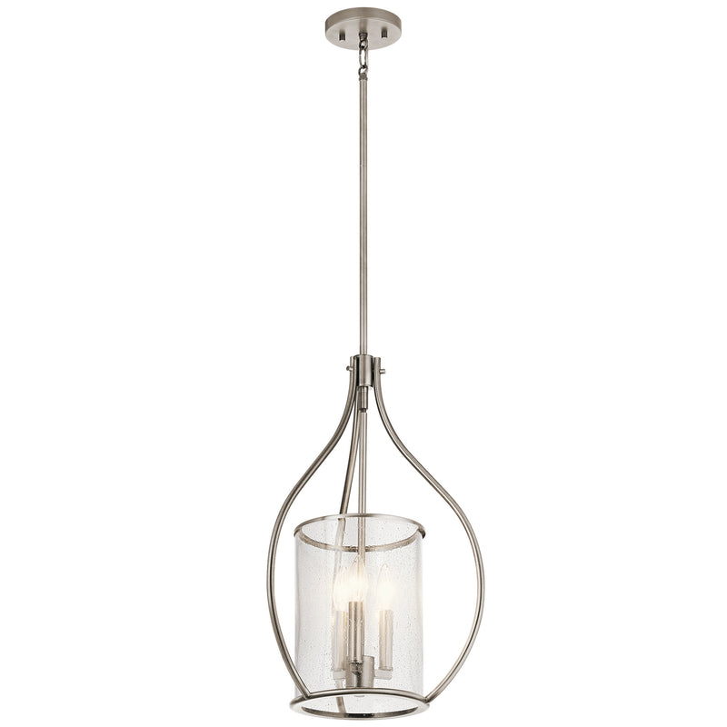 Kichler 42495CLP Three Light Foyer Pendant, Classic Pewter Finish - LightingWellCo