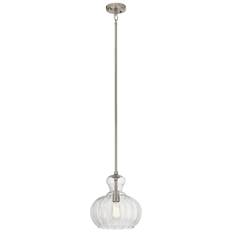 Kichler 43955NI One Light Pendant, Brushed Nickel Finish - LightingWellCo