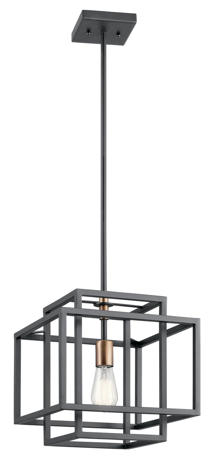 Kichler 43982BK One Light Pendant, Black Finish - LightingWellCo