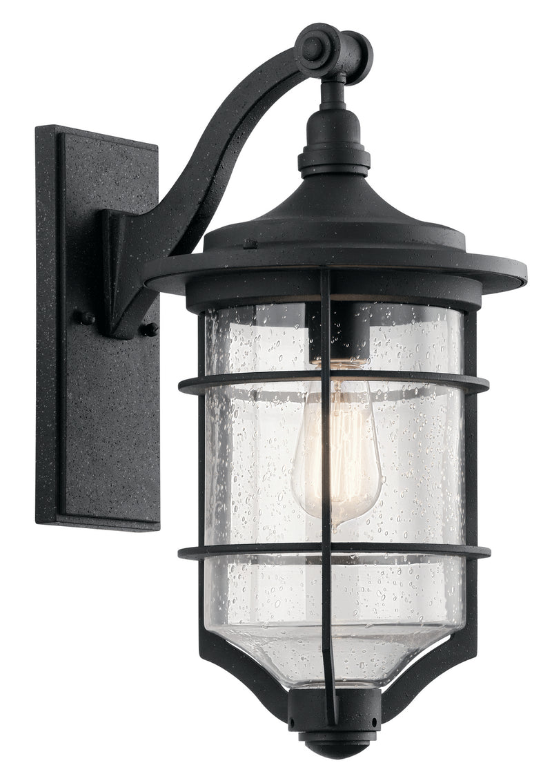 Kichler 49127DBK One Light Outdoor Wall Mount, Distressed Black Finish - LightingWellCo