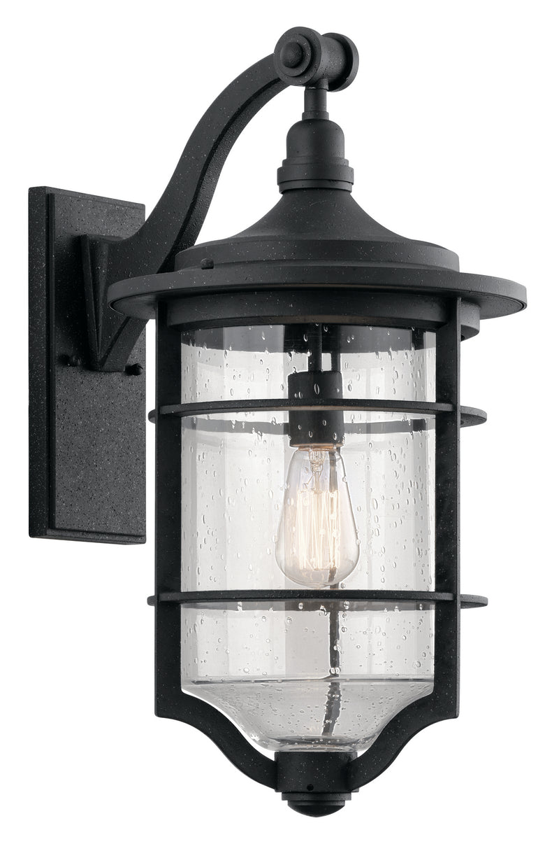 Kichler 49128DBK One Light Outdoor Wall Mount, Distressed Black Finish - LightingWellCo