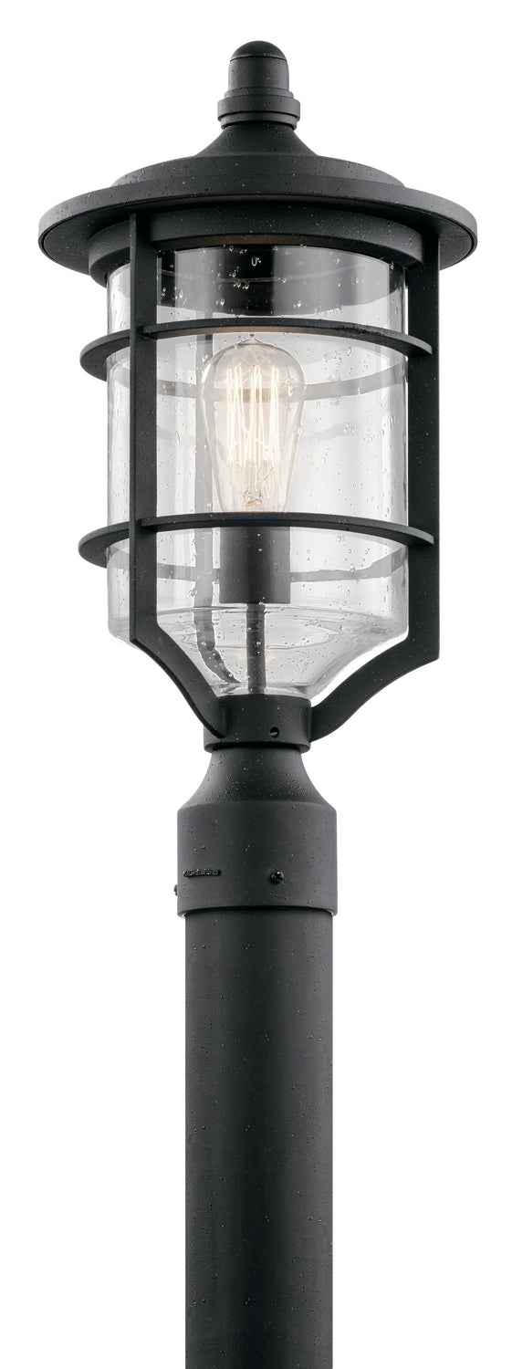 Kichler 49129DBK One Light Outdoor Post Mount, Distressed Black Finish - LightingWellCo