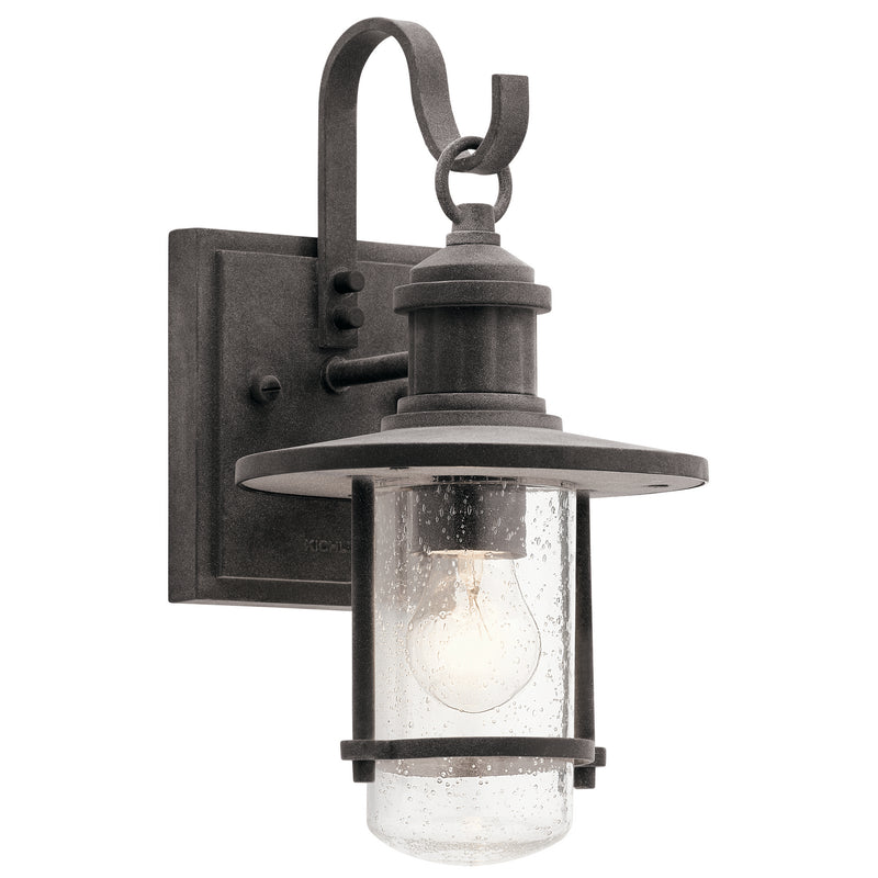 Kichler 49191WZC One Light Outdoor Wall Mount, Weathered Zinc Finish - LightingWellCo