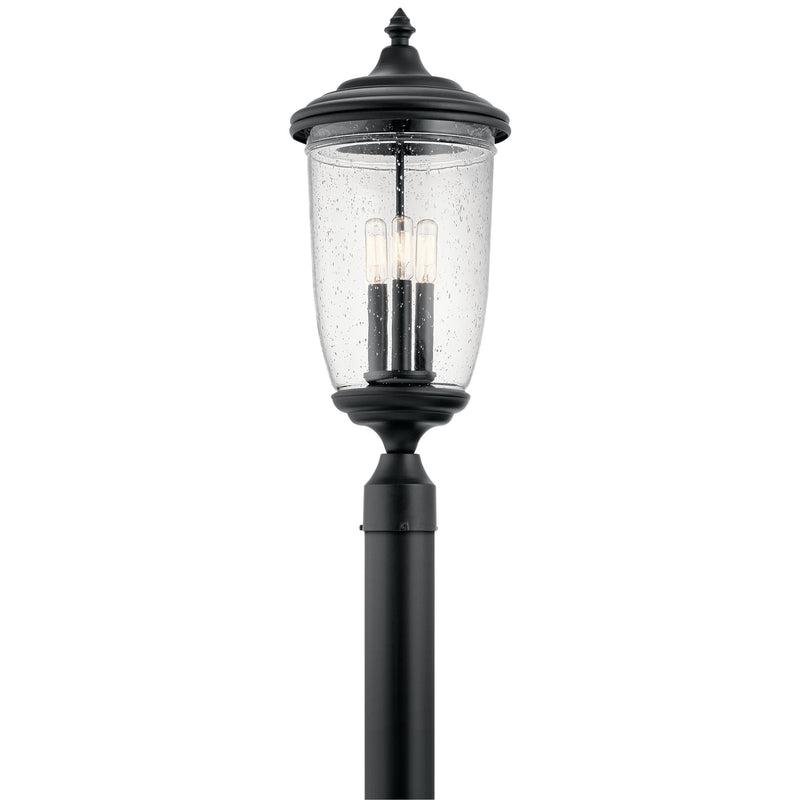 Kichler 49823BKT Three Light Outdoor Post Mount, Textured Black Finish - LightingWellCo