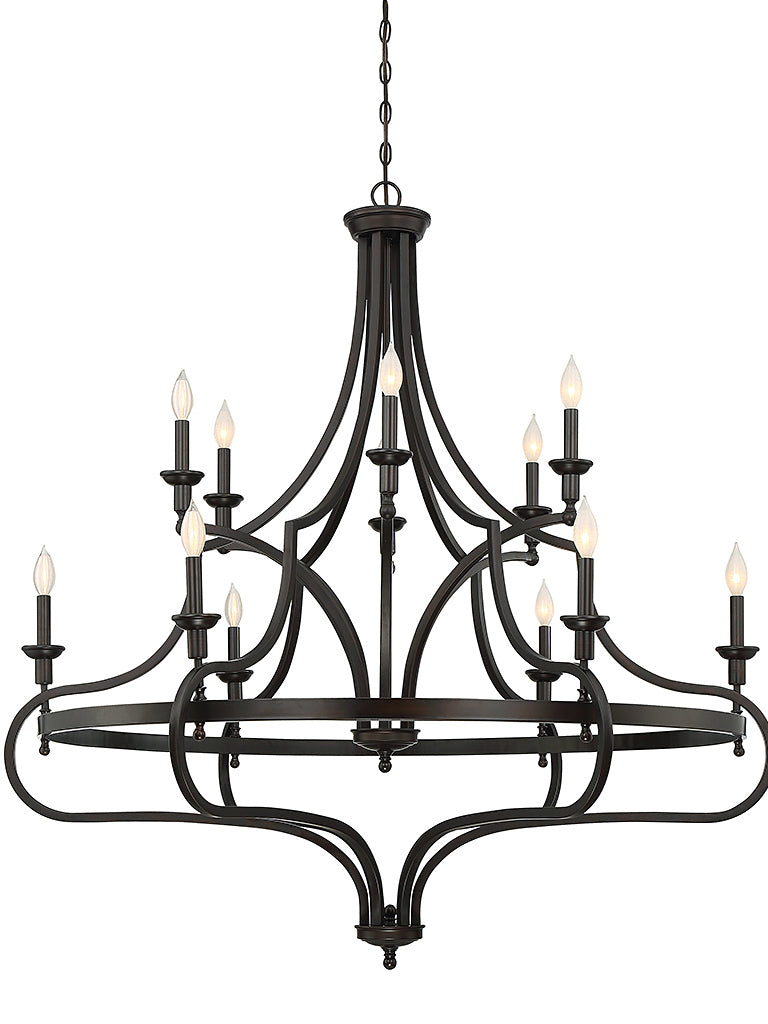 Savoy House 1-9084-12-13 12 Light Chandelier, English Bronze Finish LightingWellCo