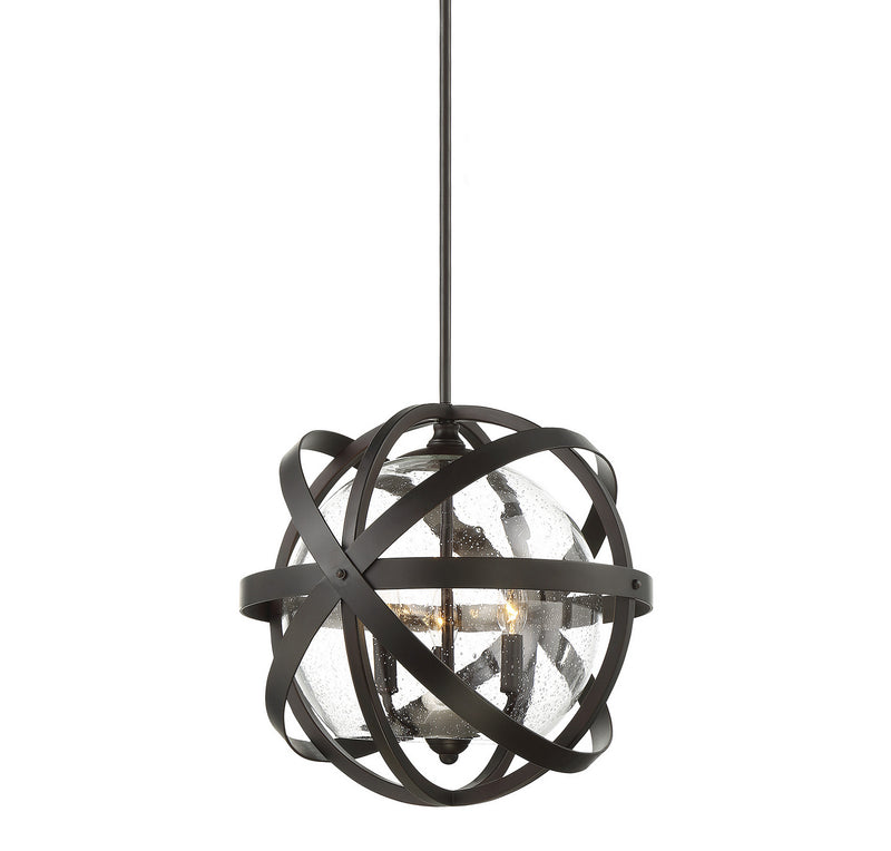 Savoy House Bassett 7-8091-3-13 Three Light Outdoor Pendant, English Bronze Finish - LightingWellCo