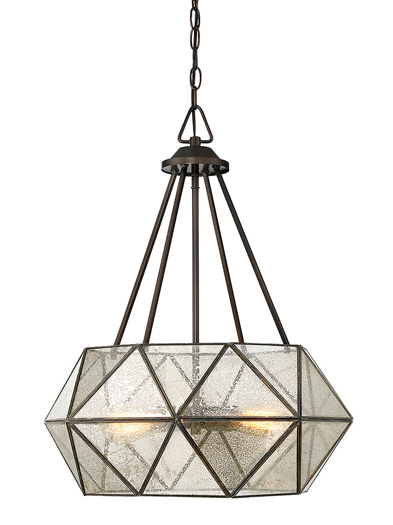 Savoy House Tartan 7-9008-4-28 Four Light Pendant, Oiled Burnished Bronze Finish - LightingWellCo