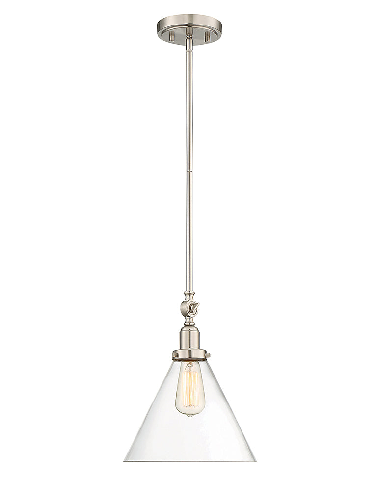 Savoy House Drake 7-9132-1-SN One Light Pendant, Satin Nickel Finish - LightingWellCo