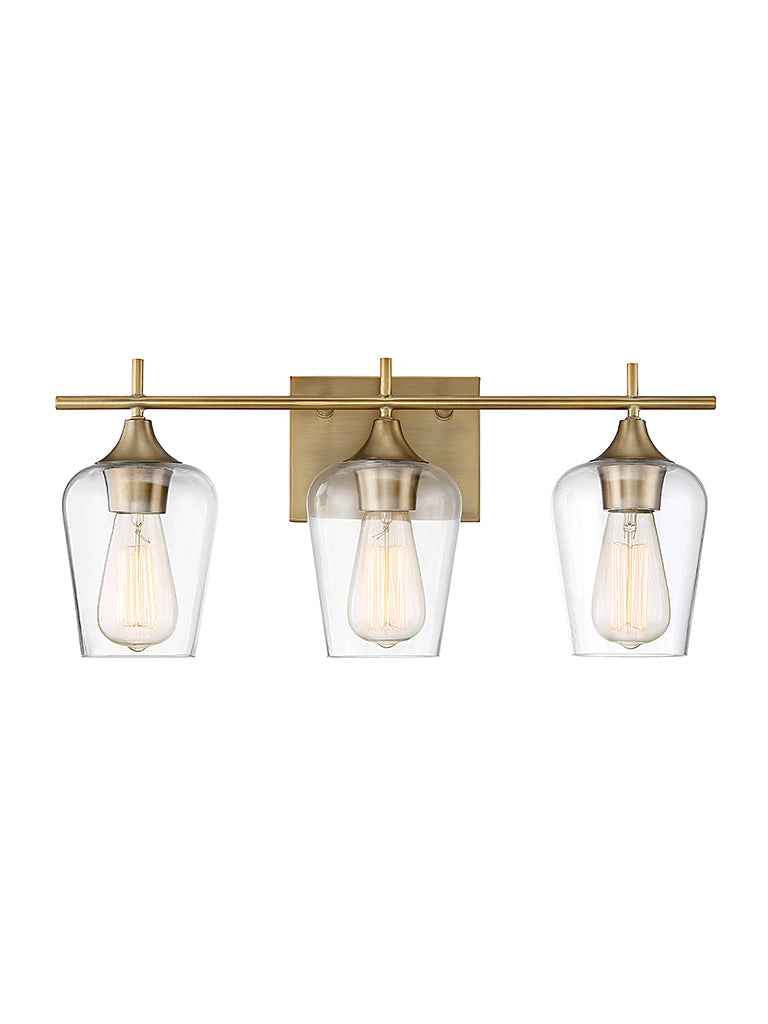 Savoy House Octave 8-4030-3-322 Three Light Bath Bar, Warm Brass Finish - LightingWellCo