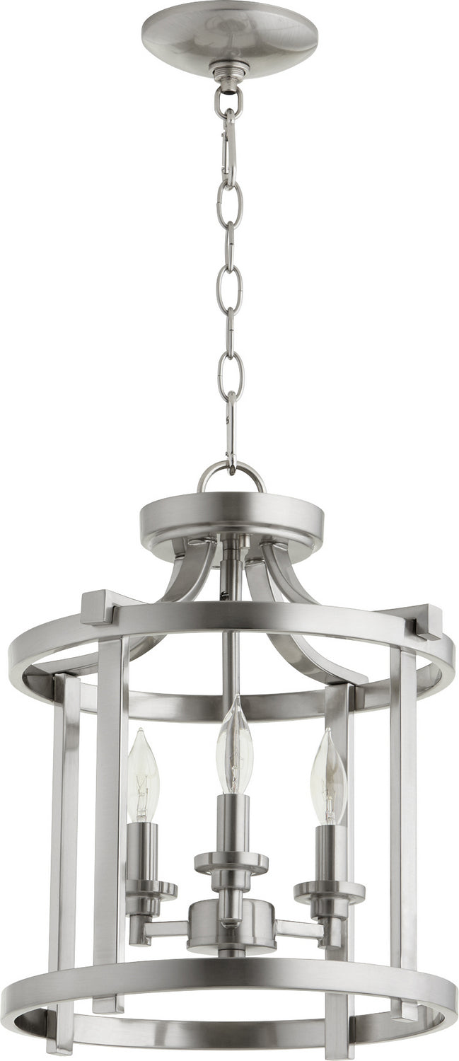 Quorum 2817-13-65 Three Light Dual Mount, Satin Nickel Finish - LightingWellCo