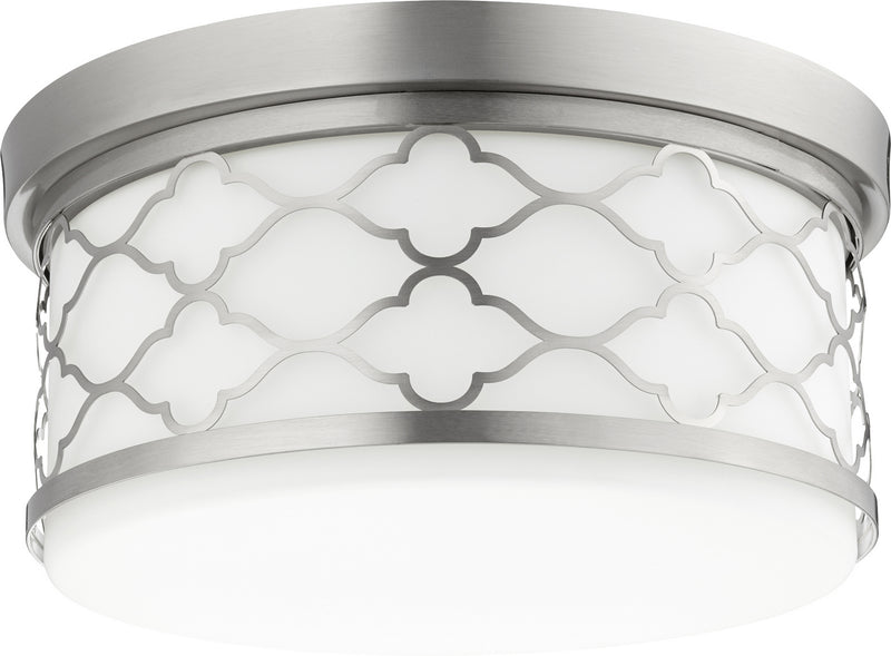 Quorum 343-14-65 Three Light Ceiling Mount, Satin Nickel Finish - LightingWellCo