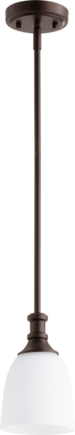 Quorum 3811-86 One Light Pendant, Oiled Bronze Finish - LightingWellCo