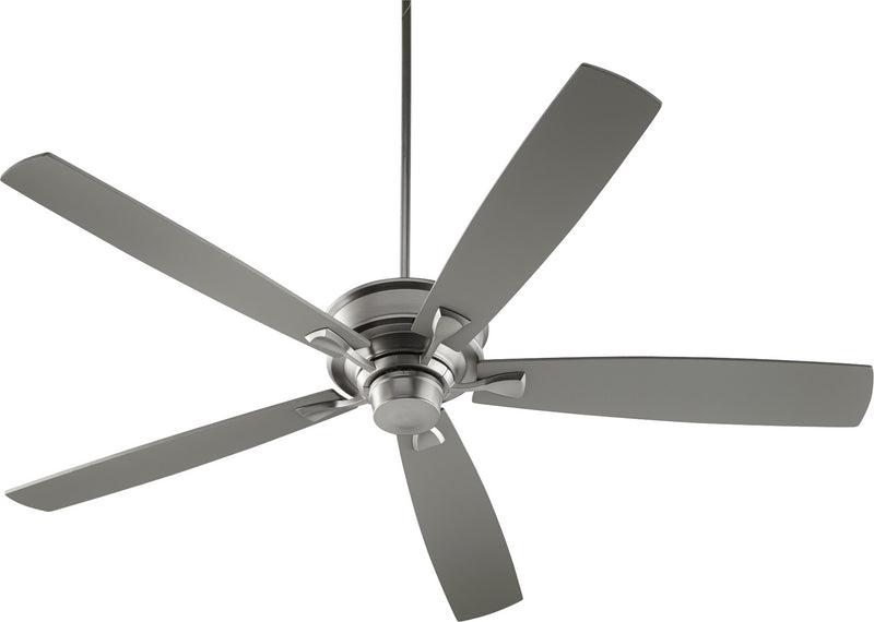 Quorum 42705-65 70``Ceiling Fan, Satin Nickel Finish - LightingWellCo