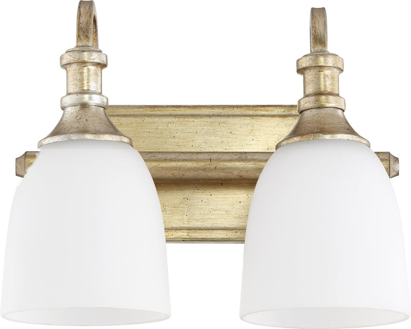 Quorum 5011-2-60 Two Light Vanity, Aged Silver Leaf Finish - LightingWellCo