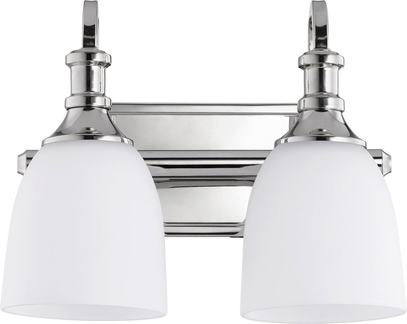 Quorum 5011-2-62 Two Light Vanity, Polished Nickel Finish - LightingWellCo