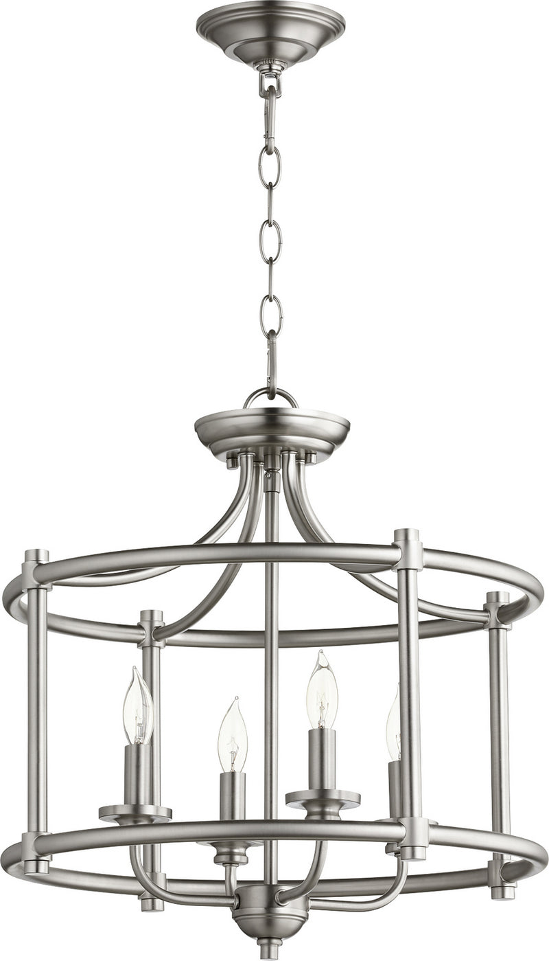 Quorum 2822-18-65 Four Light Dual Mount, Satin Nickel Finish - LightingWellCo