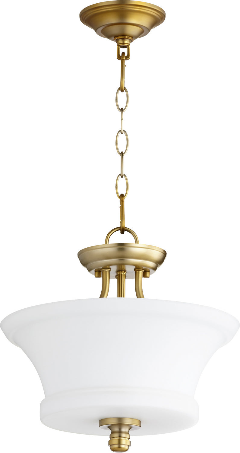 Quorum 2922-13-80 Two Light Dual Mount, Aged Brass Finish - LightingWellCo