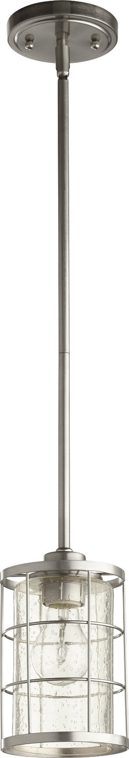 Quorum 3364-65 One Light Pendant, Satin Nickel Finish - LightingWellCo