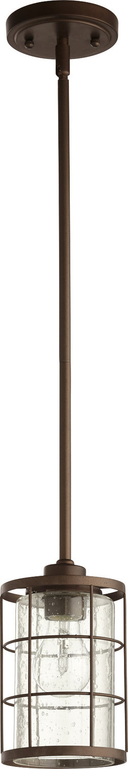 Quorum 3364-86 One Light Pendant, Oiled Bronze Finish - LightingWellCo