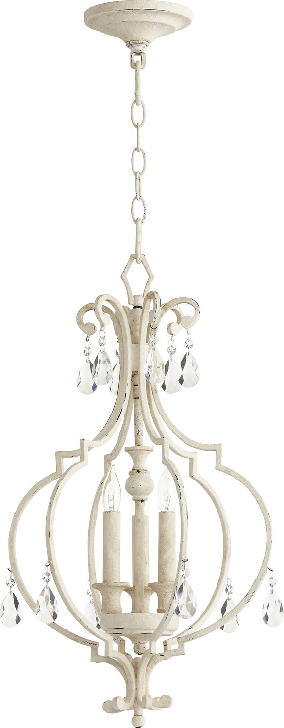 Quorum 6714-3-70 Three Light Entry Pendant, Persian White Finish - LightingWellCo