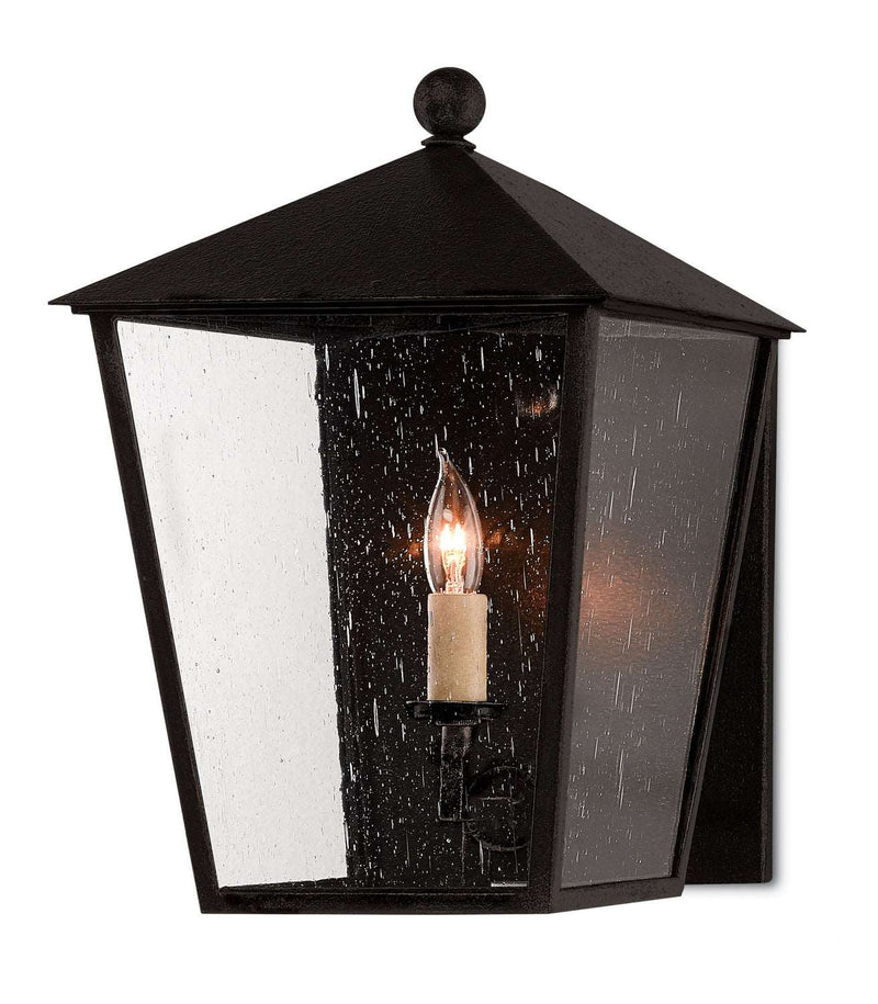 Currey and Company 5500-0012 One Light Outdoor Wall Sconce, Midnight Finish - LightingWellCo