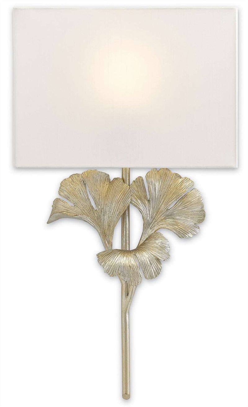 Currey and Company 5900-0009 One Light Wall Sconce, Distressed Silver Leaf Finish - LightingWellCo